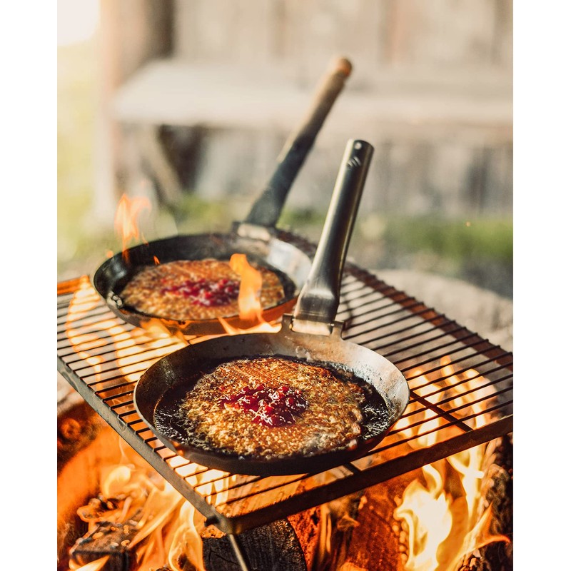 Stabilotherm Hunter Pan with Folding Handle, Open, for Camping