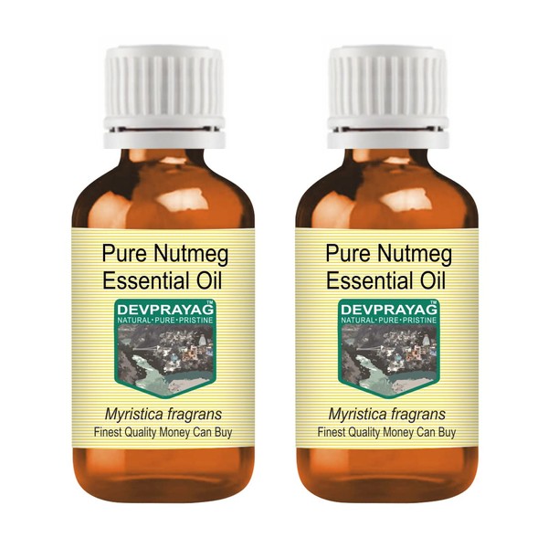 Devprayag Pure Nutmeg Essential Oil (Myristica fragrans) Natural Therapeutic Grade