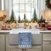 Green Christmas Tree Kitchen Towels Set of 2,Snowman Snowflake Star