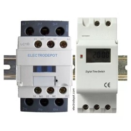MIGRO 3 Pole Timer 50A, Time Switch 120VAC, 7 Day 24H 3Y backup, 30A, 40A w Enclosure