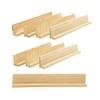 Cregugua 8 Pack Wooden Domino Racks 13.3 Inches Unfinished Wood