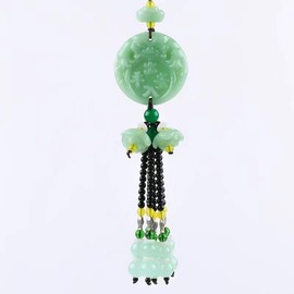 Feng Shui Pendant Car Hanging Decoration for Good Luck Wealth and Safe，Car Charm Rear View Mirror Pendant