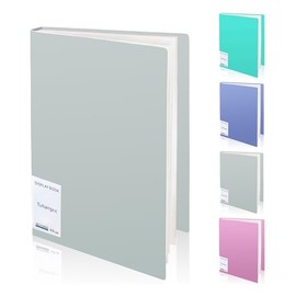 Tuhangcc - Carpeta con fundas de plástico de 30 bolsillos con protectores de hojas transparentes de 8.5 x 11 pulgadas, carpeta de portafolio de arte r