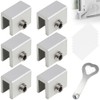 Window Lock, Screen Door Stopper, Stopper, Set of 6, Sash