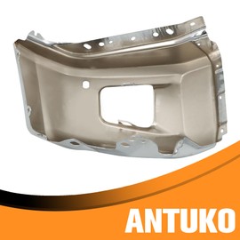 ANTUKO Front Left Side Bumper End Cap Chrome Steel with Parking Aid Sensor Holes Replacement for Tundra 2014-2021