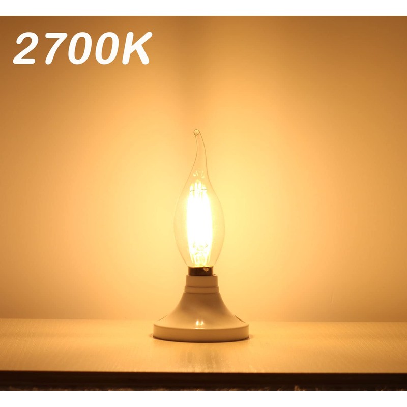 Lamsky E14 LED Bulb European Base 4W Dimmable 40W Equivalent,