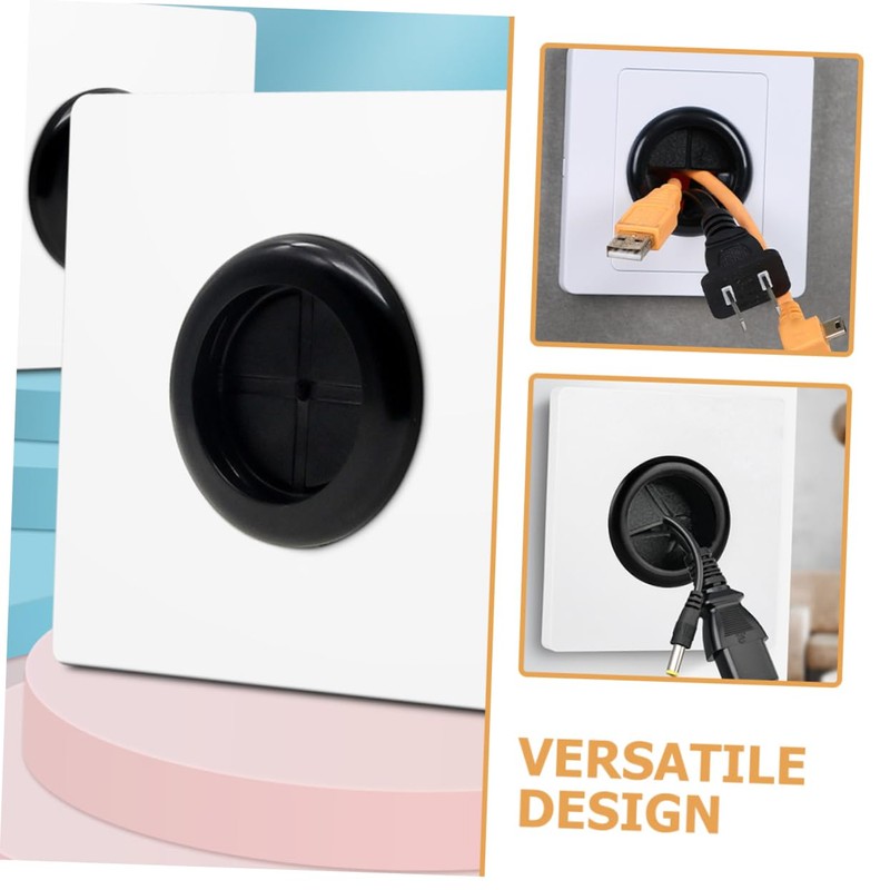 WOONEKY 5pcs Cable Pass Through Insert for Wires Wall Cable