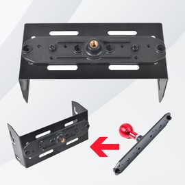YNIBST Soporte de montaje de radio móvil con adaptador de bola de 25 mm de 1 pulgada, compatible con soportes RAM, brazo de doble zócalo de tamaño B, para Cobra Midland TYT Transceptor Ham CB Radio