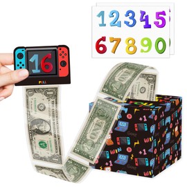 Azbuk Surprise Money Gift Pull - Happy Birthday Money for Cash Gift Set Included 100Pcs Transparent Bags, Fun Birthday Gift for Gamer, Game Lover Birthday Gifts for Women Men