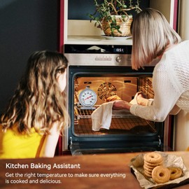 Kitchen Oven Thermometer,Oven Thermometer for Inside,Pizza Oven Thermometer,Stainless Steel Dial Oven Thermometer 0-400℃ Oven Thermometer for Fan Oven Food Cooking Baking Thermometer for BBQ