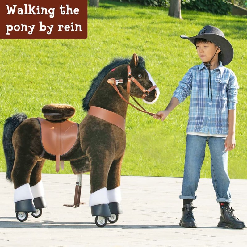 PonyCycle Ride on Horse Reins (85 cm), Brown