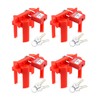QWORK 4 Set of Red Ball Valve Lockout Device for