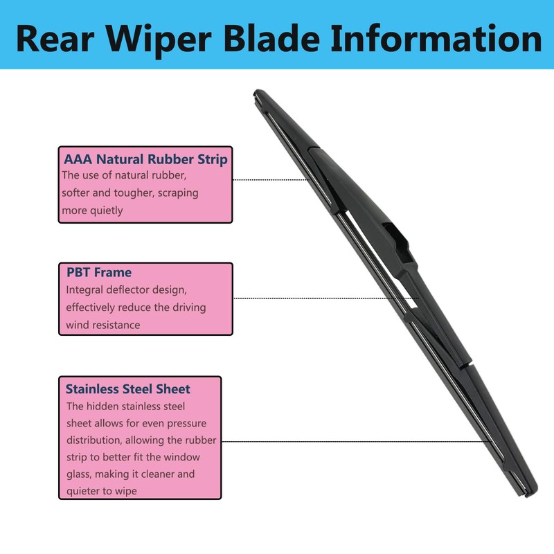 Rear Wiper Blade Arm Set Replacement for Mazda CX-5 2013-2023
