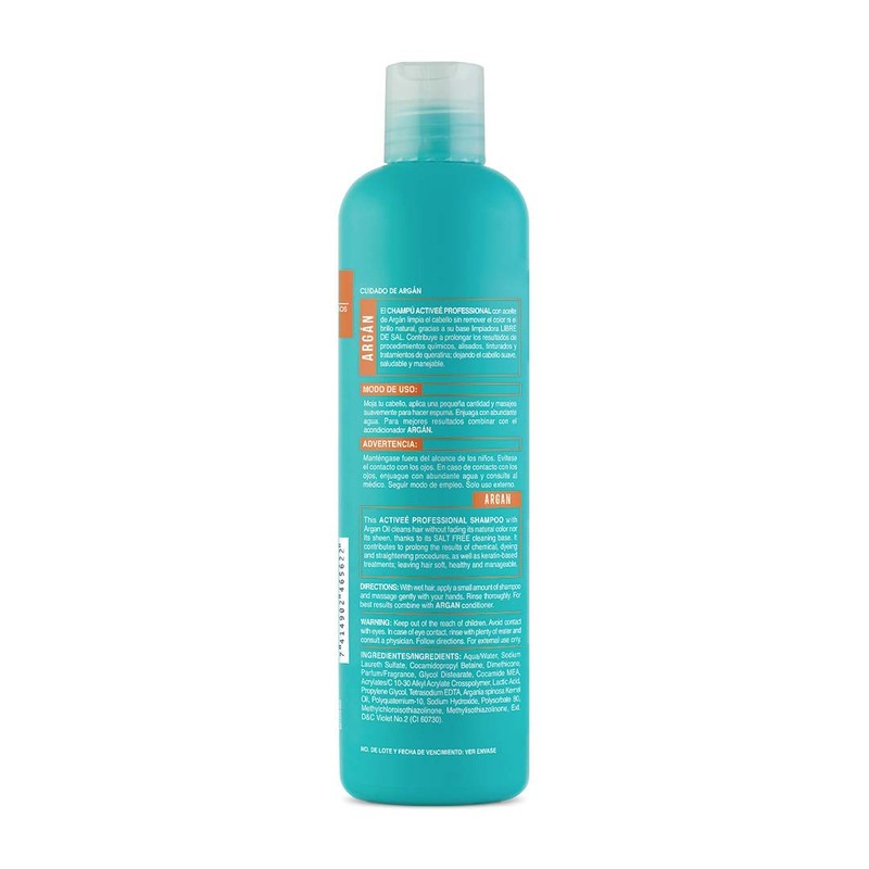 Activee Professional Argan Oil Salt Free Hair Shampoo 16 fl.