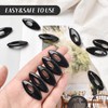 Hanycon Black Scarf Safety Pins, Plastic Cover Pins Oval Safety