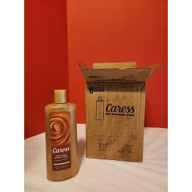 Caress LOT (6) CARESS SHEA BUTTER & BROWN SUGAR EXFOLIATING BODY WASH 18 FL OZ