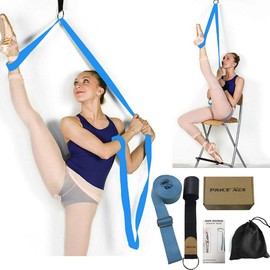 Leg Stretch Band - Door Flexibility Trainer, Improve Leg Stretching Foot Stretcher Band, Perfect Home Equipment for Ballet Dance, Taekwondo Exercise, Gymnastic Training Stretching Strap (Lake Blue)