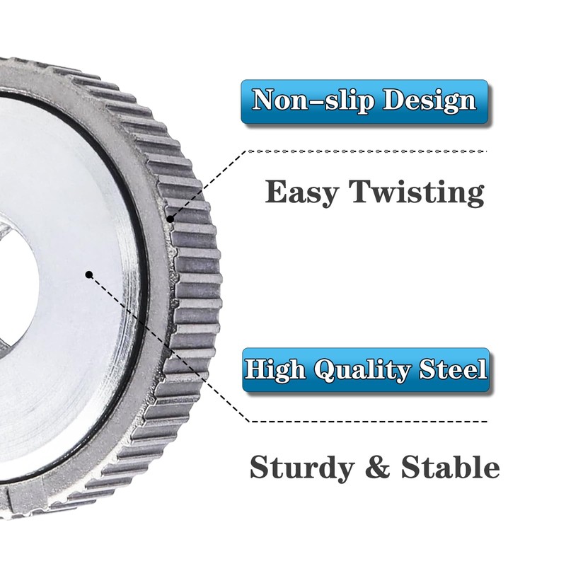 Saipor 5/8-11 Inch Thread Angle Grinder Flange Nut, Self Tightening