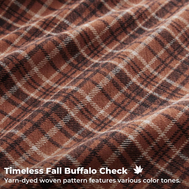 Kevin Textile Fall Plaid Pillow Cover 12x20 Inch with Piping,