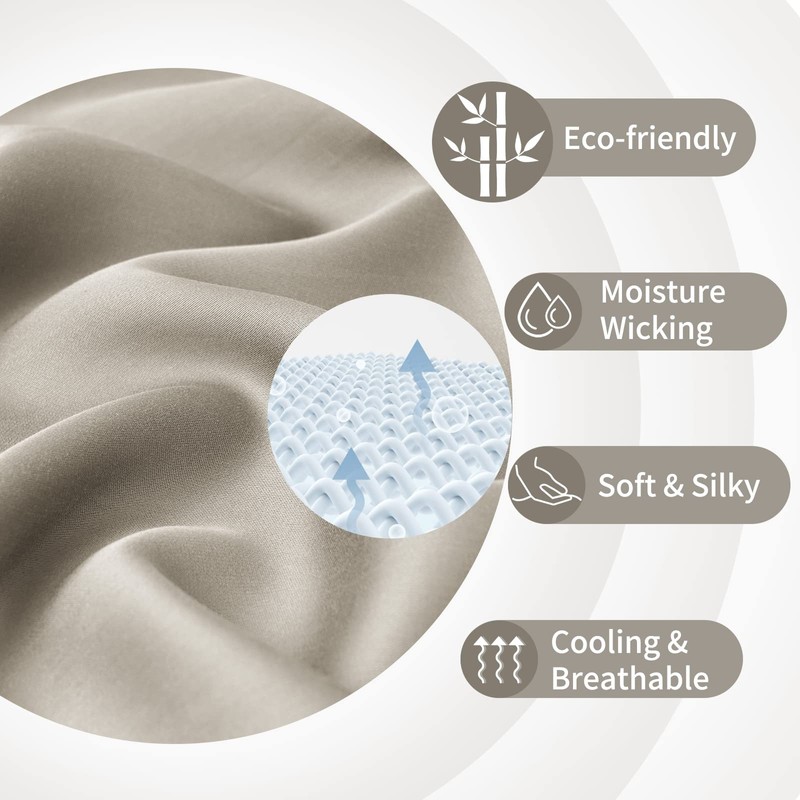 Fittia Cooling Pillow Cases for Hot Sleepers, 100% Rayon Derived