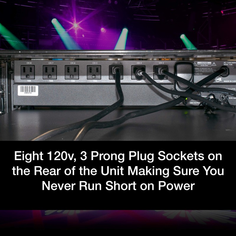 ADJ PC100A power strip single rack space unit with 8