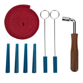Piano Tuning Tool, 8Pcs Professional Piano Tuning Kit - Tunning Wrench Hammer Tools Accessories DIY Piano Fixing Set, Rubber Mute Felt Temperament Strip for Beginners and Professionals Tuner