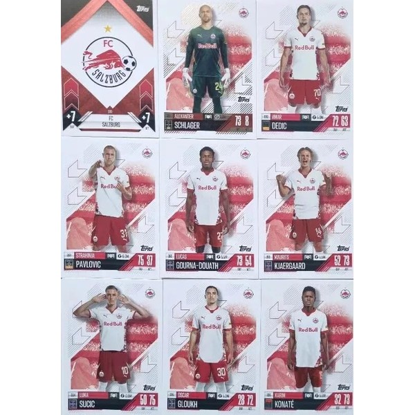 Match Attax 2024 2025 Salzburg Full Base Card Team Set