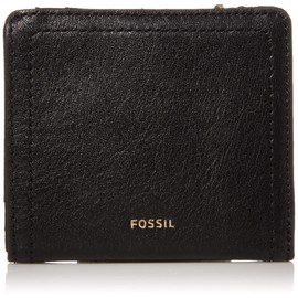 Fossil Women's Logan Leather Wallet RFID Blocking Small Bifold, Black (Model: SL7829001)