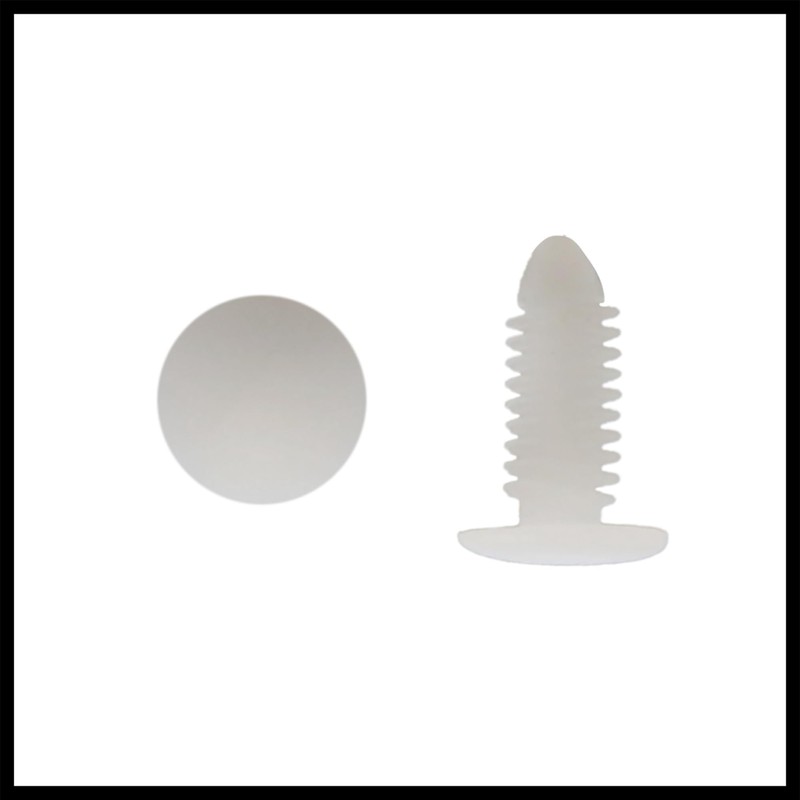 Hihaha 30Pcs White Plastic Rivets Splash Guard Fastener Push Type