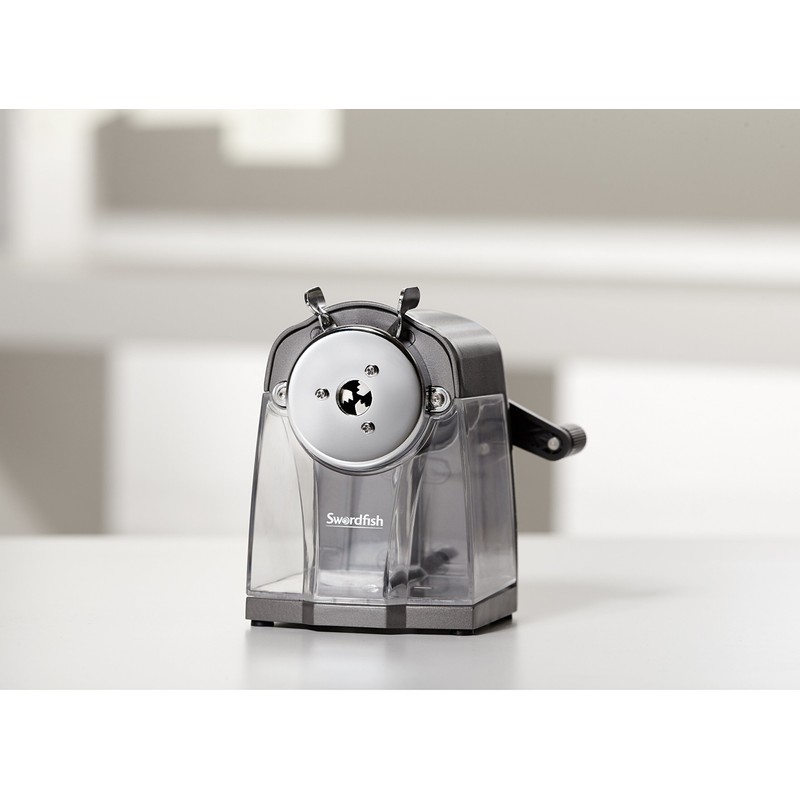 Swordfish ‘Scholar’ Multiple Size Desktop Manual Pencil Sharpener with Replaceable