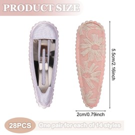 28 Pieces Hair Clips for Girls, Colorful Hair Clips Set for Girls, Hair Clips, Multicolor Hair Pins, Non-Slip Hair Clips for Little Girl (B)