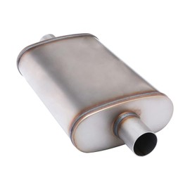 Floshine Universal 409 Stainless Muffler Straight-Through Performance Muffler Exhaust, center in | center out (2.25")