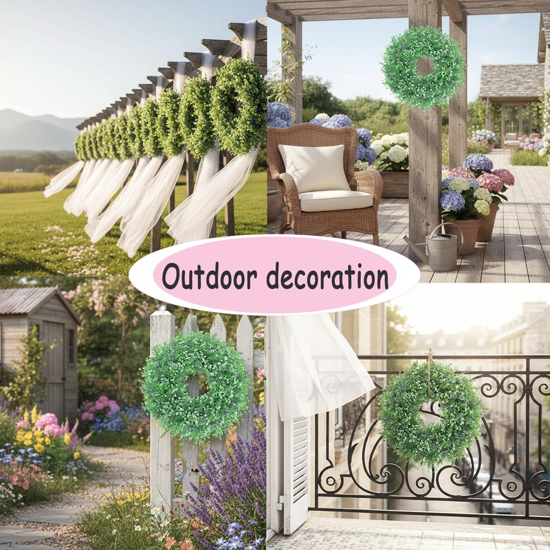 facdiwok 26'' Summer Wreath for Front Door, Farmhouse Wall Decor