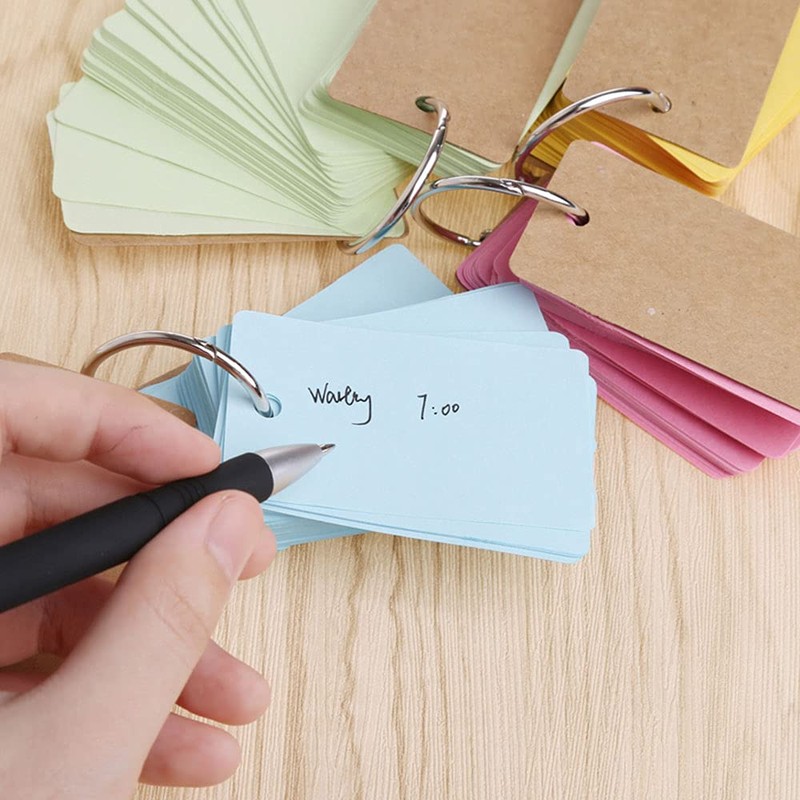 Revision Study Cards, Mini Index Cards, Blank Flash Cards with