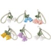 YSSZAM Creative Pearl Chain Keyring With Knitted Flower Pendant Knitted