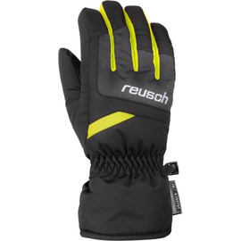 Reusch Children's Bennet R-Tex Xt Gloves, Black/Black Melange/Saftey Yellow, 5.5