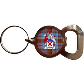 Scotland Scottish Anderson Coat of Arms Clan Bottle Opener Metal Keyring and Velvet Gift Bag