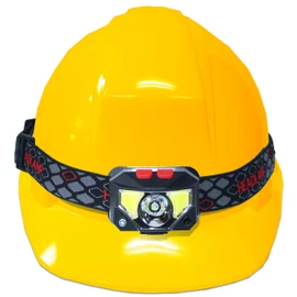 Skywin Hard Hat Light, Headlamp Rechargeable, Lightweight USB, XPG+COB 3 LED 200 Lumen Camping Helmet Light for Adults with Red Light IP44 Waterproof (Hard Hat Not Incl)