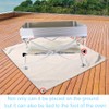 Hggzeg Fire Pit Mat, BBQ Fireproof Glass Mat Heat Resistant
