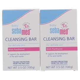 SEBAMED Baby Ultra Mild Cleansing Bar - Hypoallergenic Non-irritating Cleanser with Vitamins and Amino Acids 3.5 Ounces (100g) (2)