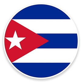2 x 10cm Cuba Flag Vinyl Sticker Decal Laptop Travel Luggage Label Car Tag #9159 (10cm Wide x 10cm High)
