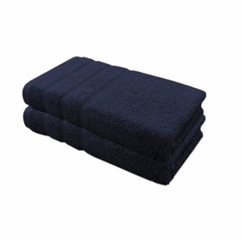 A & B TRADERS Premium Cotton Hand Towels 100% Soft Ring Spun Cotton 50 x 85 cm Hotel Quality Thick Absorbent (Black, 2)