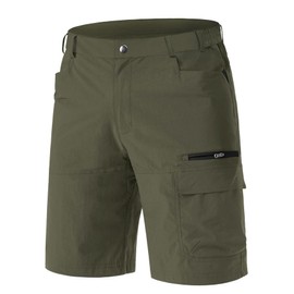 EKLENTSON Mens Shorts Lightweight Zip Pockets Outdoor Quick Dry Tactical Shorts Breathable Hiking Cycling Summer Work Shorts Green,40