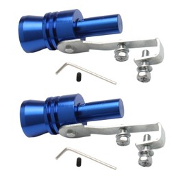 URBEST Aluminum Alloy Universal Turbo Sound Exhaust Muffler Pipe Whistle Car Roar Maker 2pcs (XL 56x85mm, Blue)