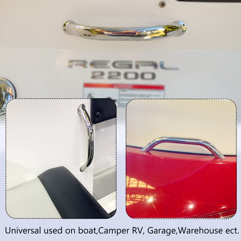 Tuop 8 Inch Stainless Steel Handle Grab Handrail Grip, Marine