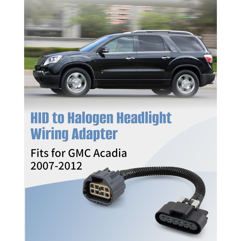 Wiring Harness Adapter HID to Halogen Headlight Fit for GMC