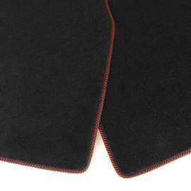 SDeelCase 2 Pcs Custom Fit Red Trim Front Carpets Floor Mats For 10-15 Chevy Camaro