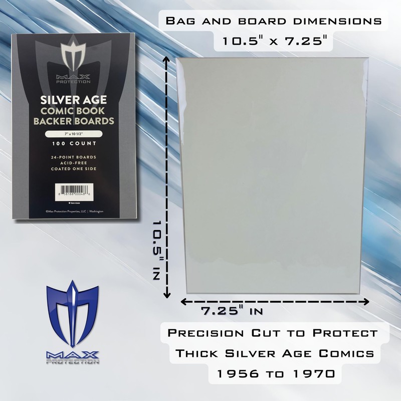 Max Protection Silver Age Thick Size Resealable Ultra Clear Comic