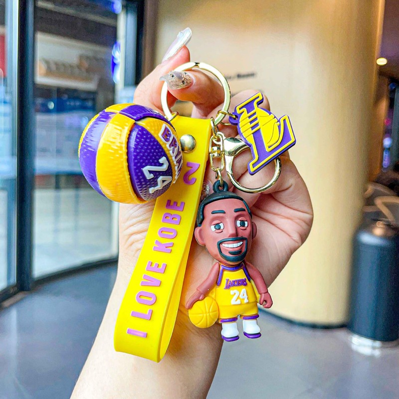 Floatdream Gift Keychain, Lakers Keyring, Lakers Cartoon Keychain, Souvenirs, Backpack