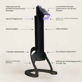 Fix 'N' Flash LED Torch Portable Nail Lamp for Gel Polish